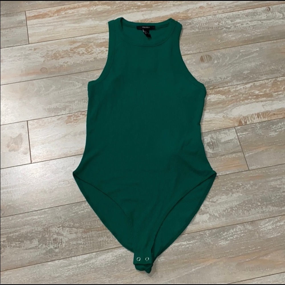 NWT Green Forever 21 bodysuit size small